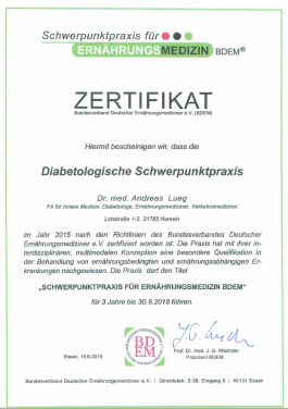 Schwerpunktpraxis für Ernährungsmedizin BDEM